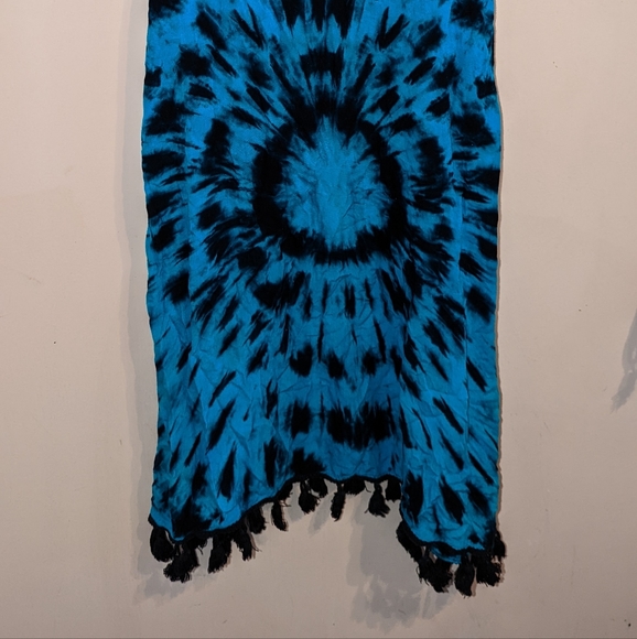 Blue and black tie dye dress - Picture 2 of 4